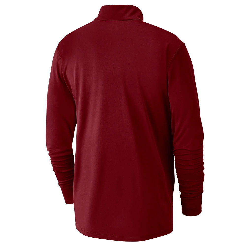 Men's Nike Wine Cleveland Cavaliers 2024/25 Courtside Performance Half-Zip Top