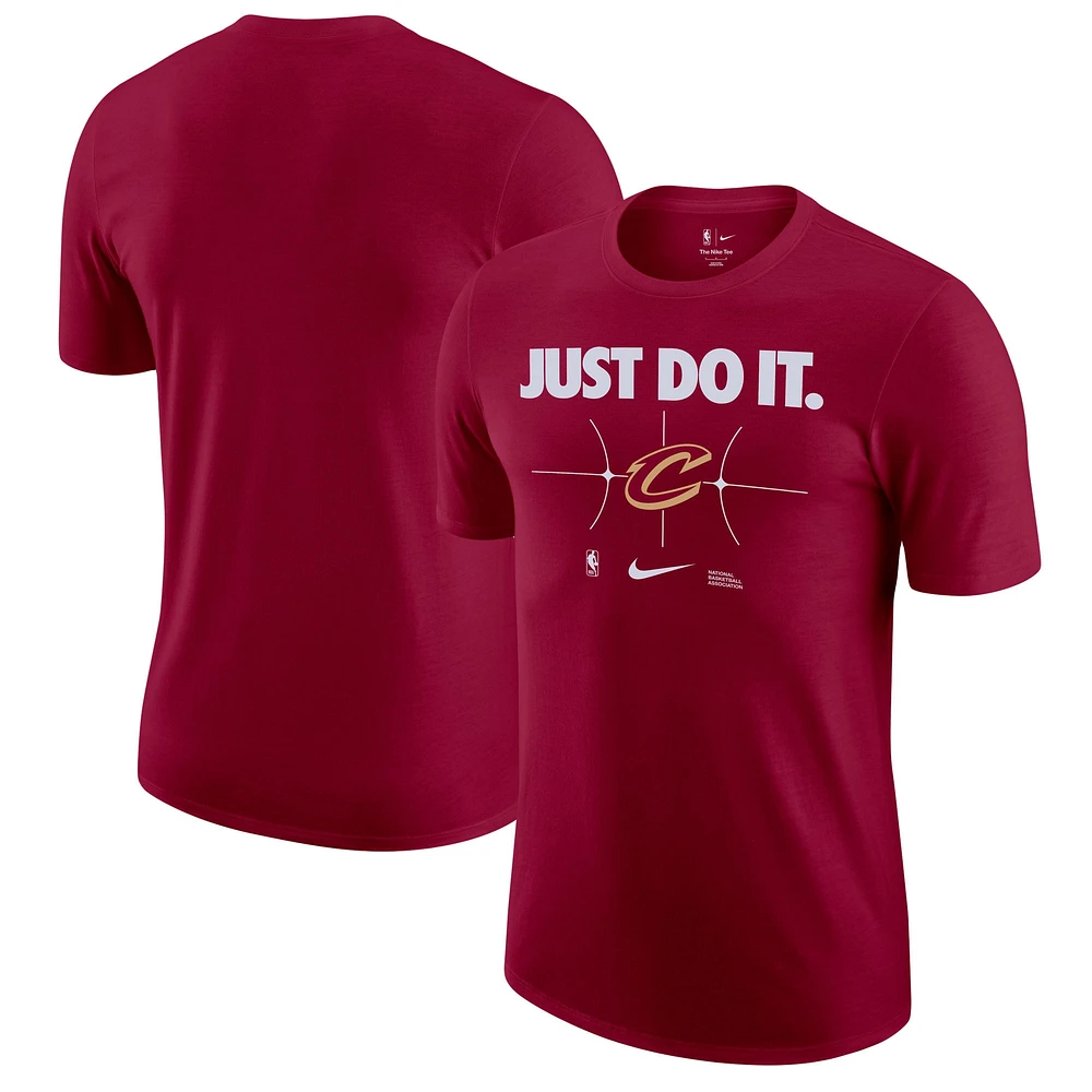 T-shirt Nike Wine Cleveland Cavaliers Just Do It pour homme