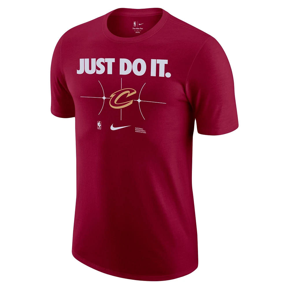 T-shirt Nike Wine Cleveland Cavaliers Just Do It pour homme