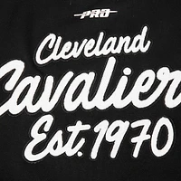 Men's Pro Standard Black Cleveland Cavaliers Paint the City Drop Shoulder Sweatshirt