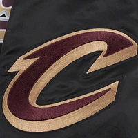 Men's Pro Standard Black Cleveland Cavaliers Script Tail Full-Snap Satin Varsity Jacket