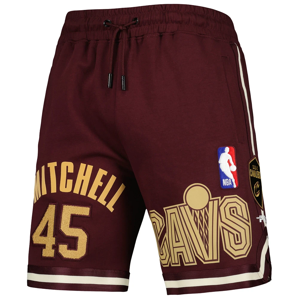 Short réplique de joueur Pro Standard Donovan Mitchell Wine Cleveland Cavaliers pour homme