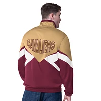 Men's Starter Wine Cleveland Cavaliers Rush Applique Full-Zip Track Jacket