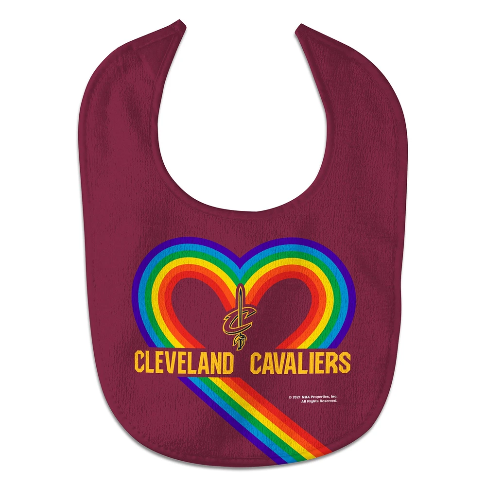 Bavoir bébé arc-en-ciel WinCraft Cleveland Cavaliers pour nouveau-né et nourrisson