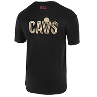 T-shirt unisexe FISLL noir surdimensionné avec logo Cleveland Cavaliers