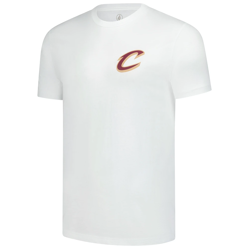 Unisex FISLL  White Cleveland Cavaliers Burst Logo T-Shirt