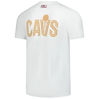 Unisex FISLL  White Cleveland Cavaliers Burst Logo T-Shirt