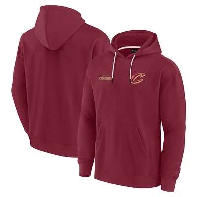 Unisex Fanatics Wine Cleveland Cavaliers Elements Super Soft Fleece Pullover Hoodie