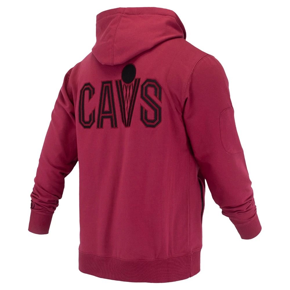 Sweat à capuche unisexe FISLL Wine Cleveland Cavaliers Logoman Shadow Collection