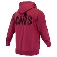 Sweat à capuche unisexe FISLL Wine Cleveland Cavaliers Logoman Shadow Collection