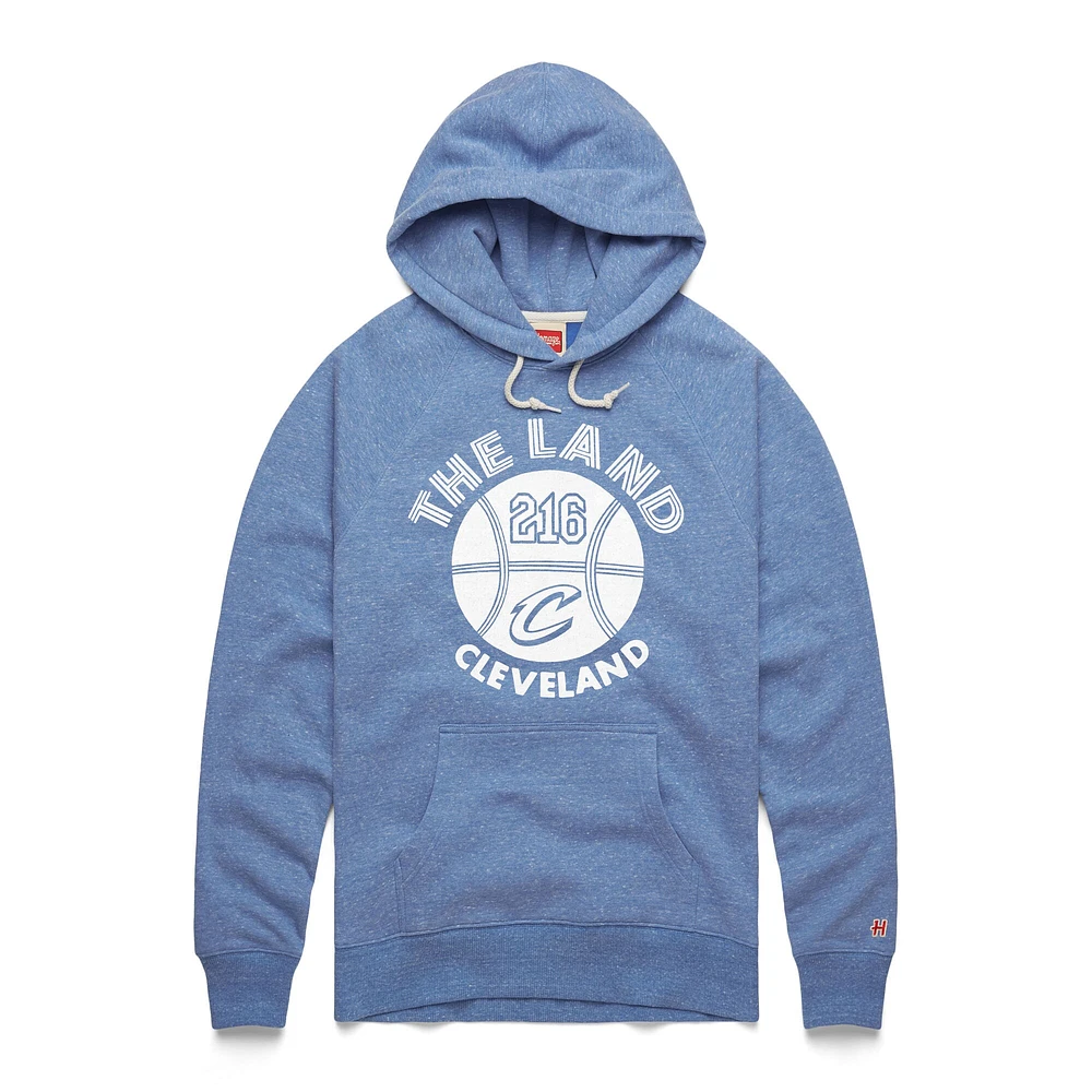 Unisex Homage Light Blue Cleveland Cavaliers Hometown Edition Tri-Blend Raglan Pullover Hoodie