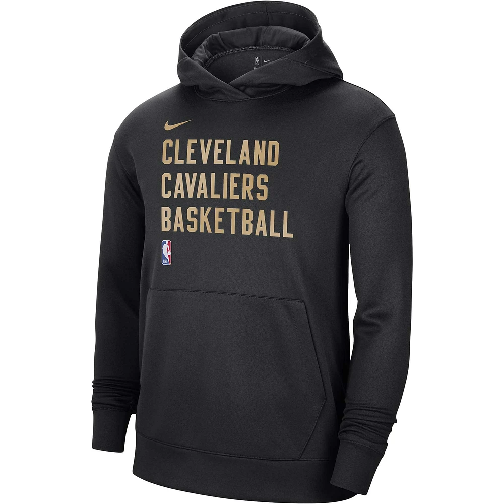 Unisex Nike Black Cleveland Cavaliers 2023/24 Performance Spotlight On-Court Practice Pullover Hoodie