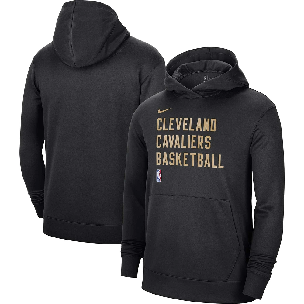 Unisex Nike Black Cleveland Cavaliers 2023/24 Performance Spotlight On-Court Practice Pullover Hoodie