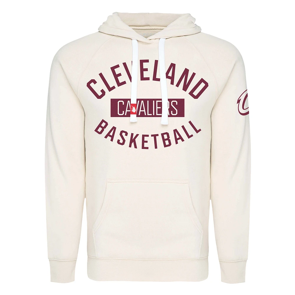 Sweat à capuche unisexe Sportiqe crème Cleveland Cavaliers Olsen Tri-Blend