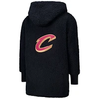 Unisex the Best Lounger World By Jill Martin Black Cleveland Cavaliers Oversized Open-Front Hoodie Sweater