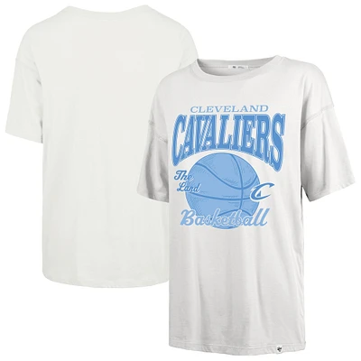 Women's '47  White Cleveland Cavaliers City Edition Down Court Sadie T-Shirt