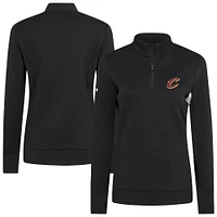 Women's Levelwear  Black Cleveland Cavaliers Cushion Quarter-Zip Pullover