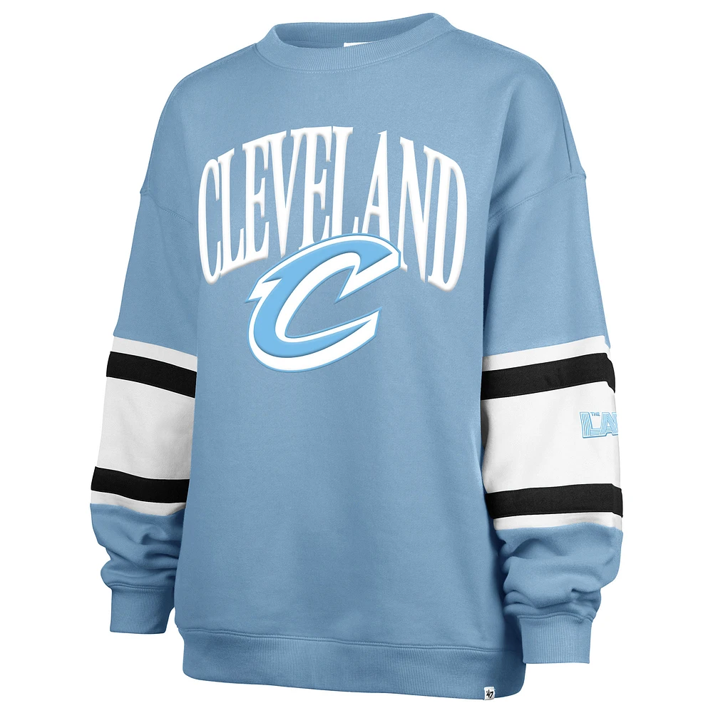 Sweat-shirt à panneaux Steadfast City Edition 2024/25 Cleveland Cavaliers bleu clair pour femme '47