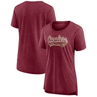 Women's Fanatics Wine Cleveland Cavaliers League Leader Tri-Blend T-Shirt