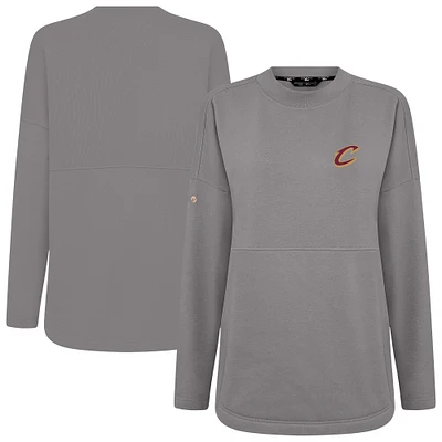 Women's Levelwear Gray Cleveland Cavaliers Beaudry Pullover Sweatshirt
