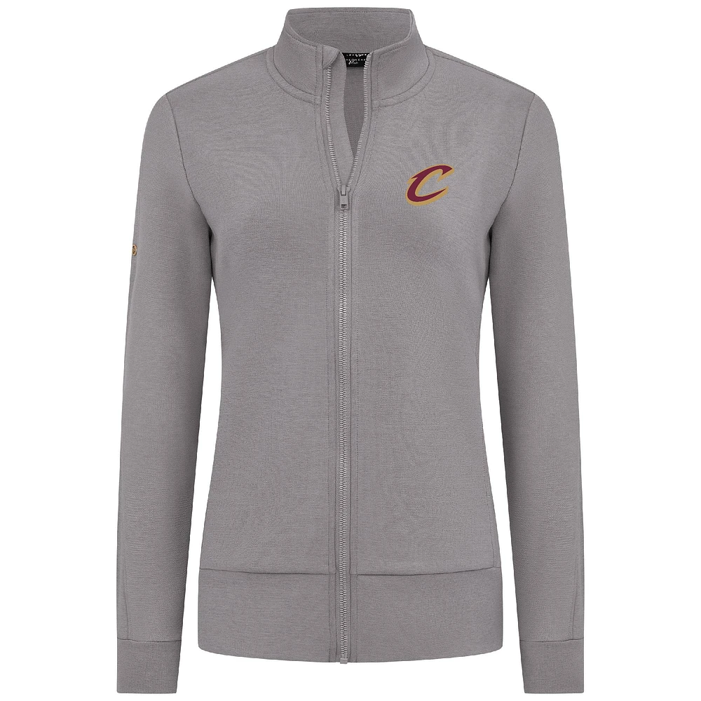 Veste zippée intégrale grise Cleveland Cavaliers Shine pour femme Levelwear