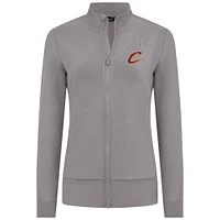 Veste zippée intégrale grise Cleveland Cavaliers Shine pour femme Levelwear