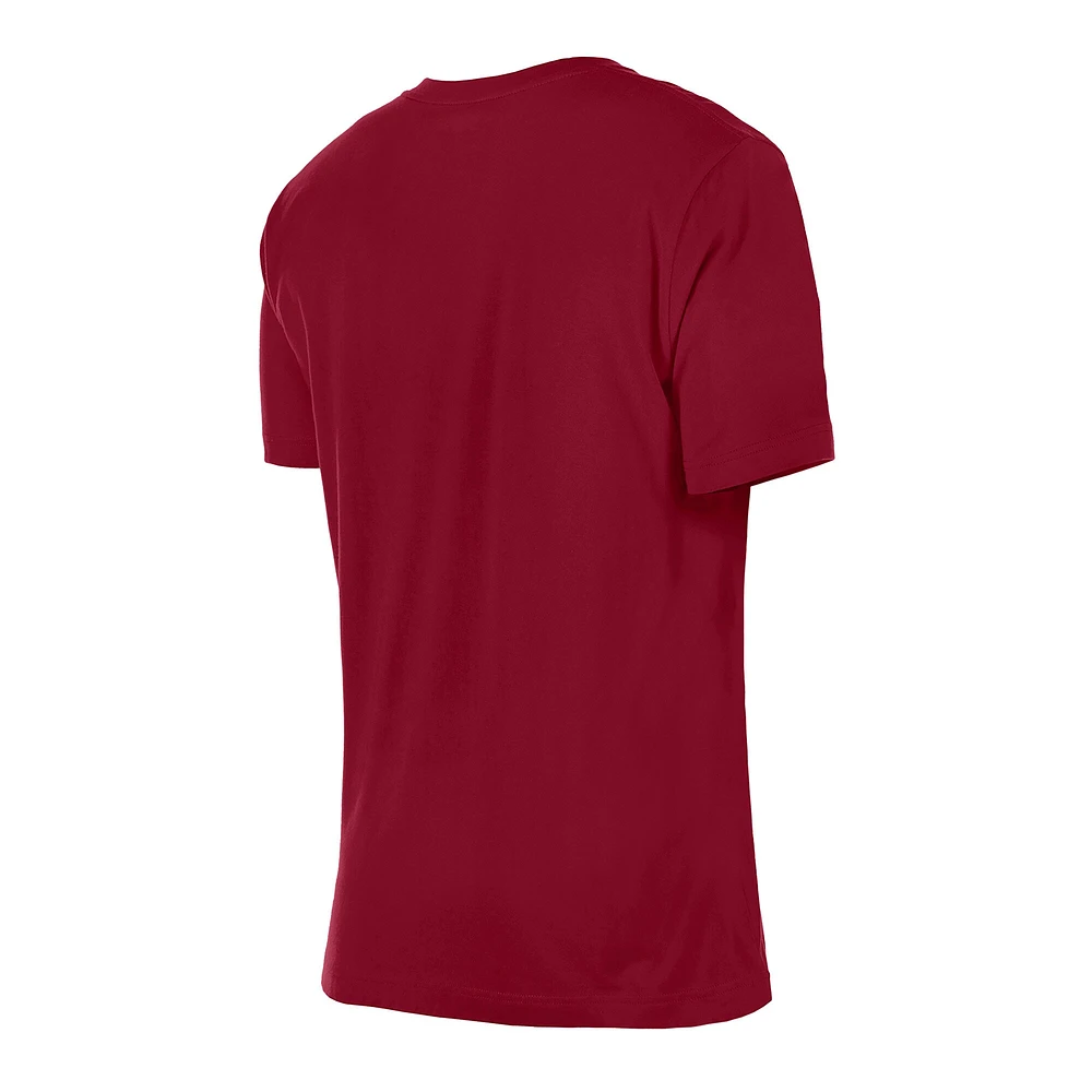 T-shirt à fleurs New Era pour femme avec logo Cleveland Cavaliers Glam Game Wine