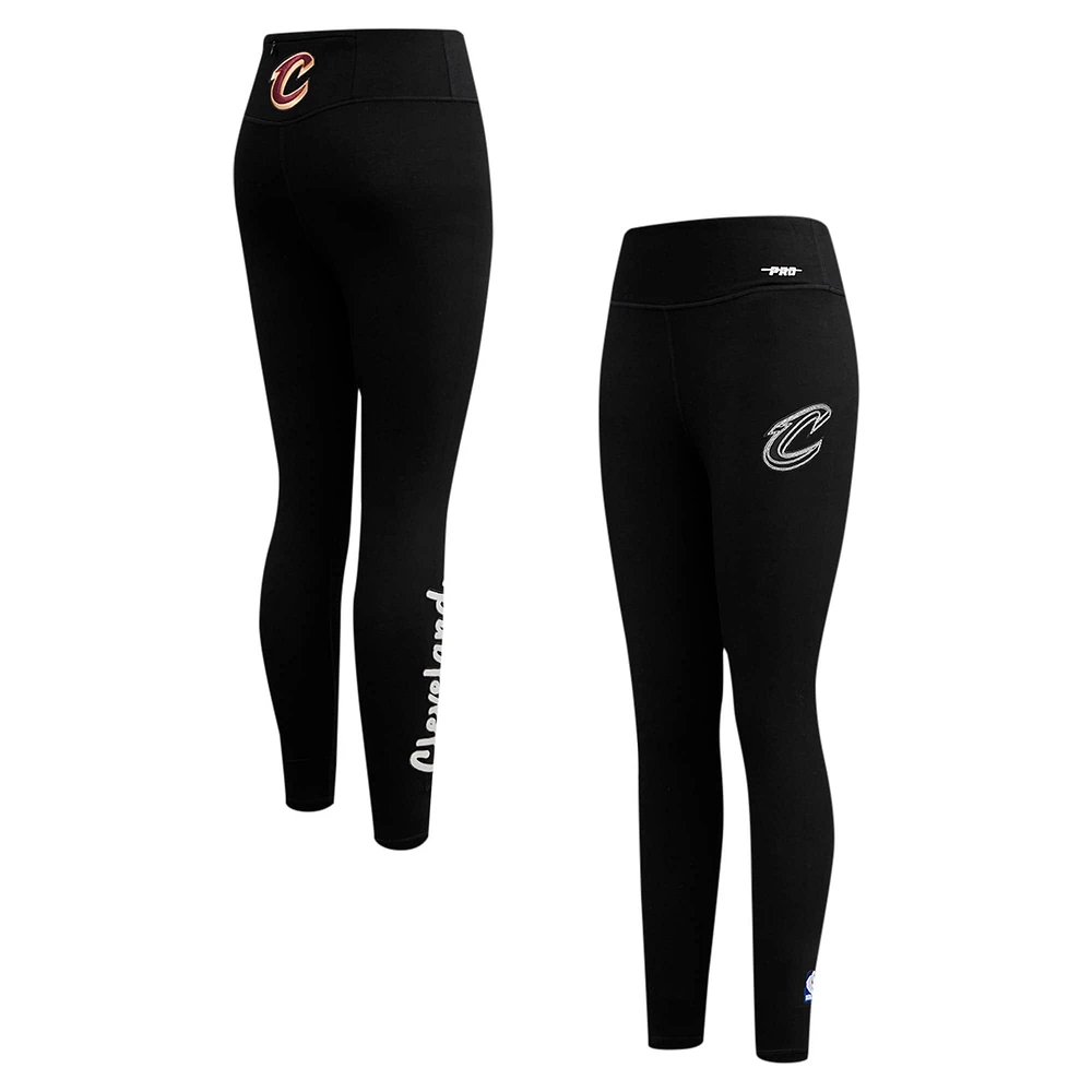 Women's Pro Standard Black Cleveland Cavaliers Paint the City Tri-Blend Jersey Leggings
