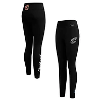 Women's Pro Standard Black Cleveland Cavaliers Paint the City Tri-Blend Jersey Leggings