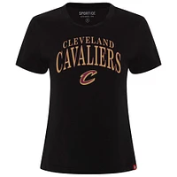 Women's Sportiqe  Black Cleveland Cavaliers Arcadia Boxy T-Shirt