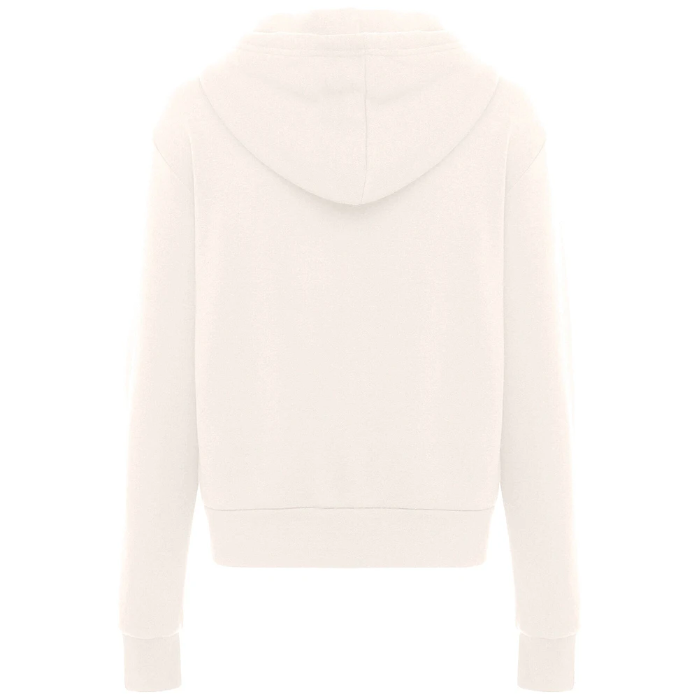 Women's Sportiqe  Cream Cleveland Cavaliers Ava Boxy Tri-Blend Pullover Hoodie