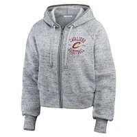 Women's WEAR by Erin Andrews Heather Gray Cleveland Cavaliers Speckled Radiator Full-Zip Hoodie