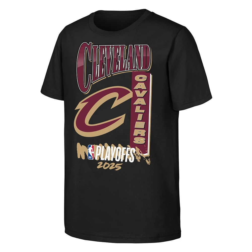 Youth Black Cleveland Cavaliers 2025 NBA Playoffs Hype T-Shirt
