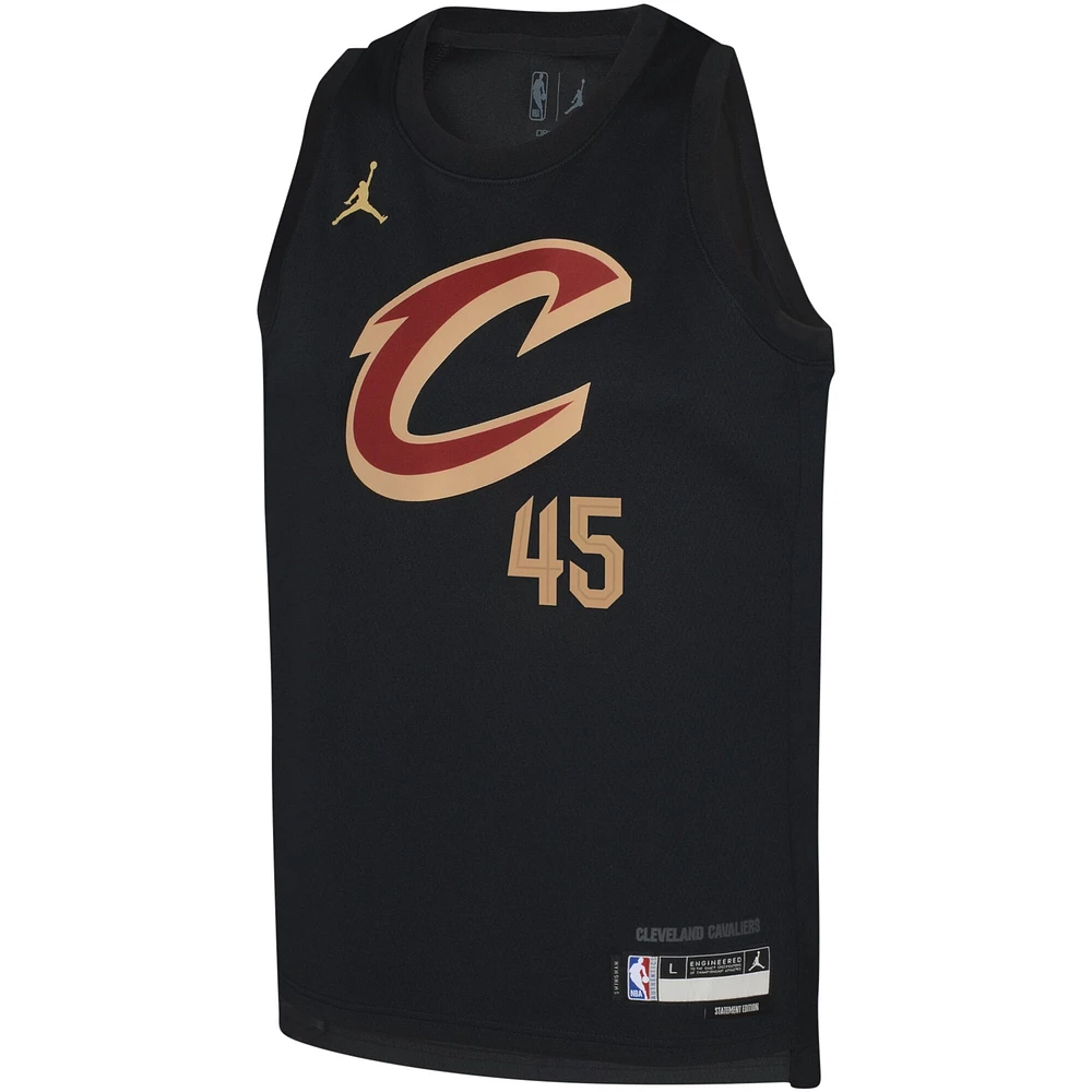 Maillot Jordan Brand Donovan Mitchell noir des Cleveland Cavaliers Swingman pour jeunes - Déclaration