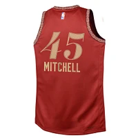 Maillot Nike Donovan Mitchell Wine Cleveland Cavaliers Swingman Replica pour jeune - Édition Ville