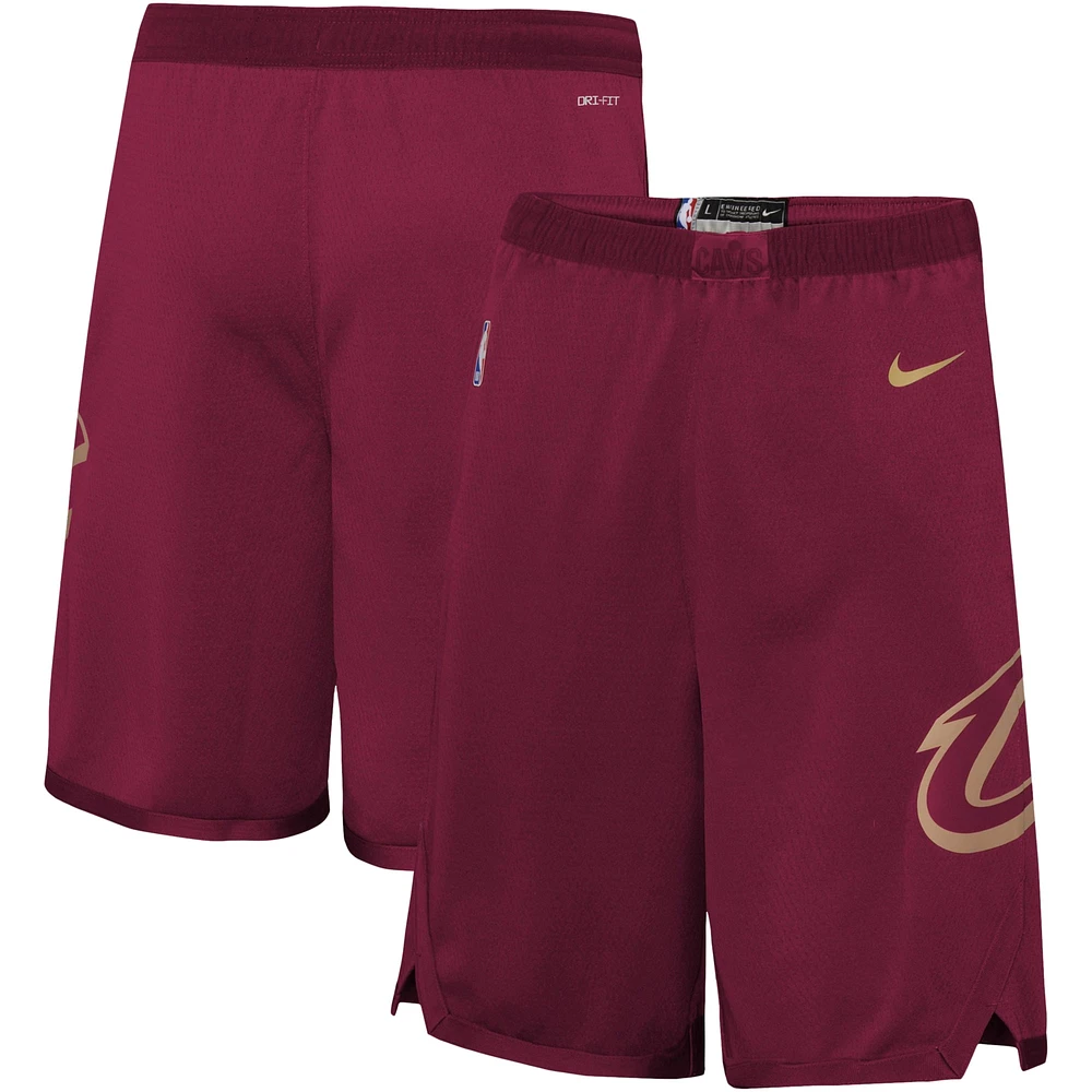 Short Nike Wine Cleveland Cavaliers Icon Edition en maille Performance Swingman pour jeune