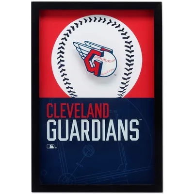 Cleveland Guardians 12'' x 17'' Glass Framed Sign