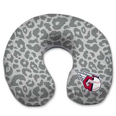 Cleveland Guardians Cheetah Print Memory Foam Travel Pillow