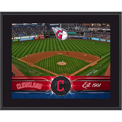 Cleveland Guardians Framed 10" x 13" Sublimated Team Stadium Plaque