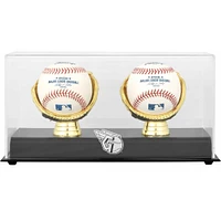 Vitrine de présentation du double logo de baseball des Cleveland Guardians Gold Glove