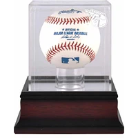 Vitrine de présentation du logo de baseball des Cleveland Guardians en acajou