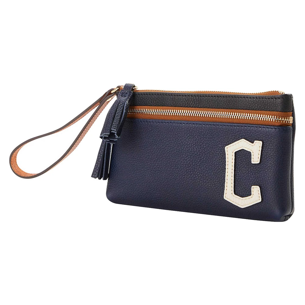 Dooney & Bourke Cleveland Guardians Infield Double-Zip Wristlet