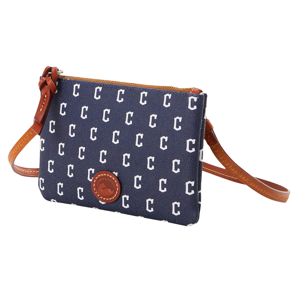 Dooney & Bourke Cleveland Guardians Sac à main à bandoulière avec fermeture éclair sur le dessus