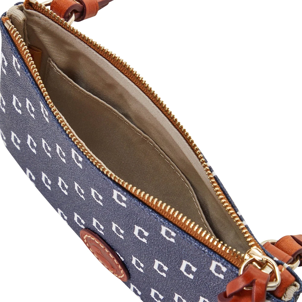 Dooney & Bourke Cleveland Guardians Sac à main à bandoulière avec fermeture éclair sur le dessus