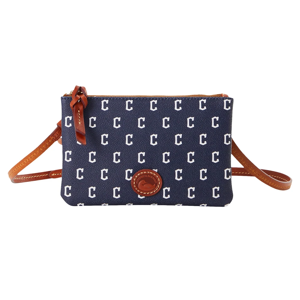 Dooney & Bourke Cleveland Guardians Sac à main à bandoulière avec fermeture éclair sur le dessus