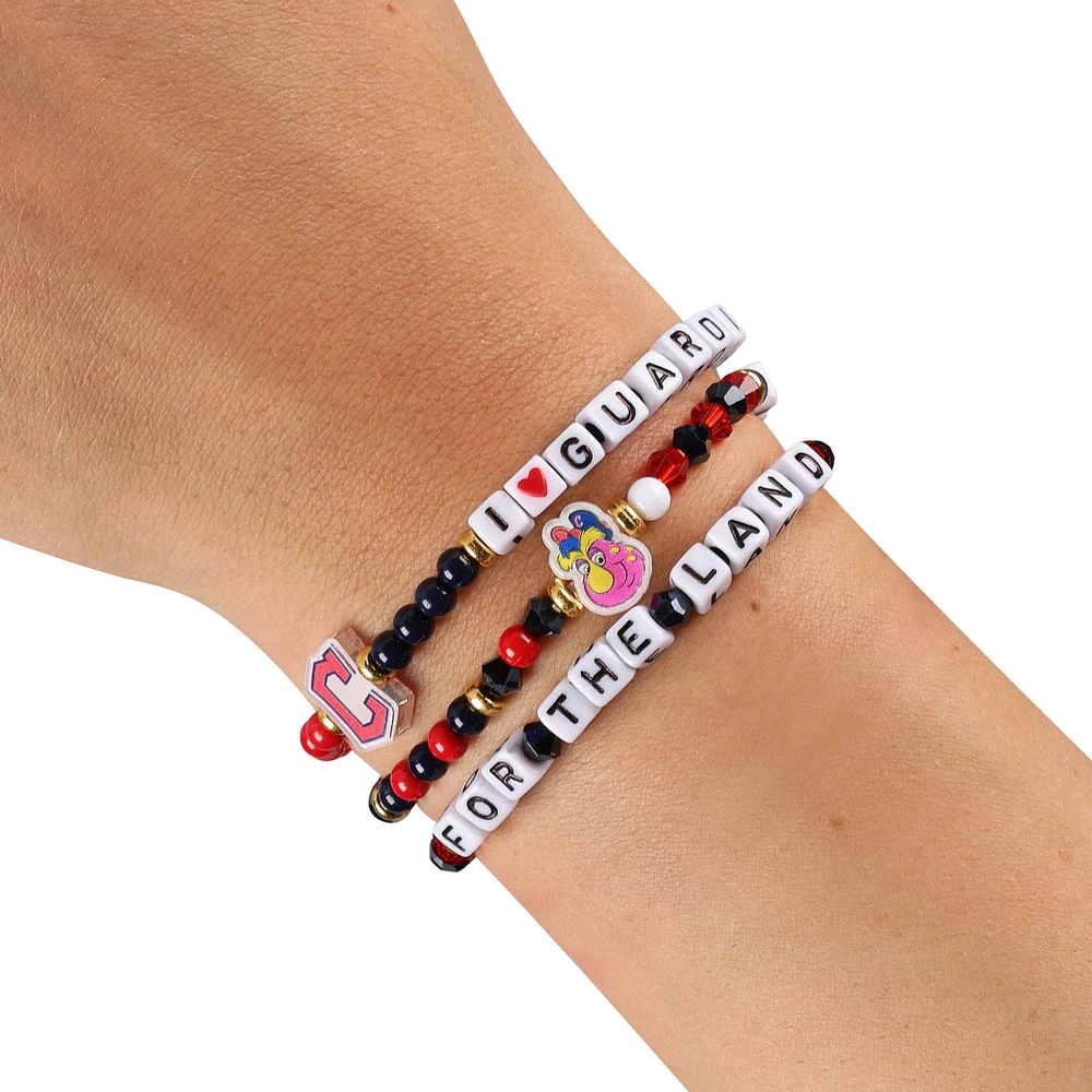 FOCO Cleveland Guardians 3-Pack Friendship Bracelet Set