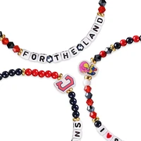 FOCO Cleveland Guardians 3-Pack Friendship Bracelet Set