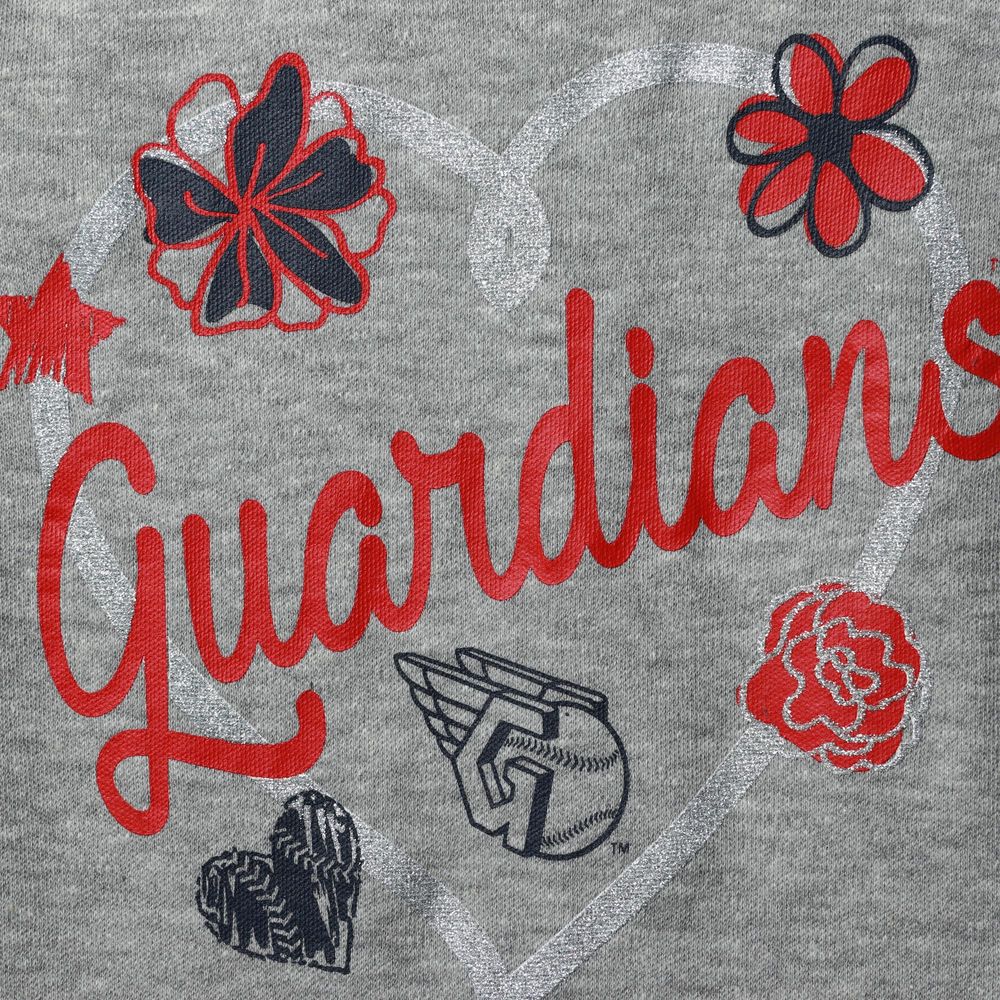 Girls Newborn & Infant Navy/Red/Heathered Gray Cleveland Guardians 3-Pack Batter Up Bodysuit Set