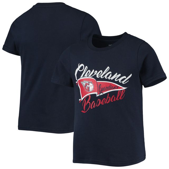 T-shirt de l'équipe des Cleveland Guardians la marine pour jeunes filles Fly The Flag