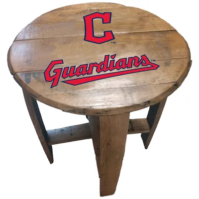Cleveland Guardians Imperial Team Oak Barrel Table